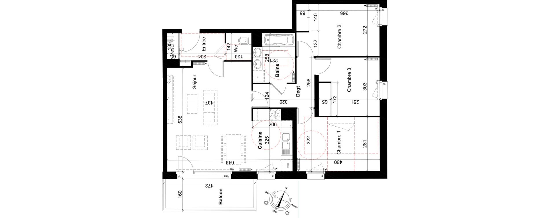 Appartement T4 de 80,72 m2 &agrave; Tourcoing Les phalempins