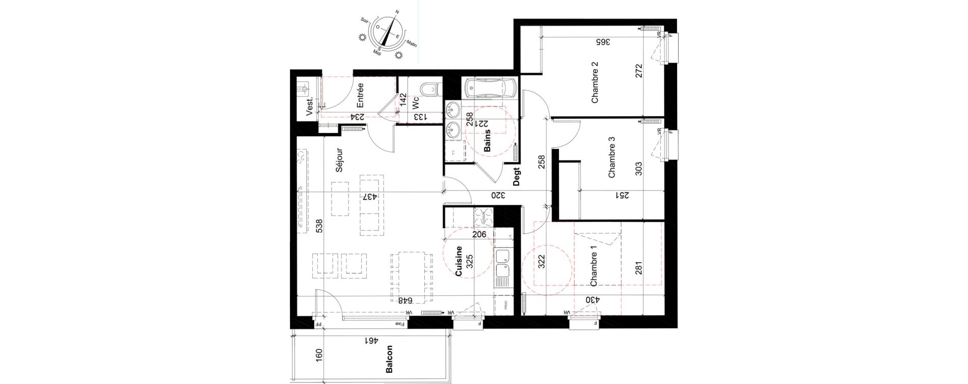 Appartement T4 de 80,72 m2 &agrave; Tourcoing Les phalempins