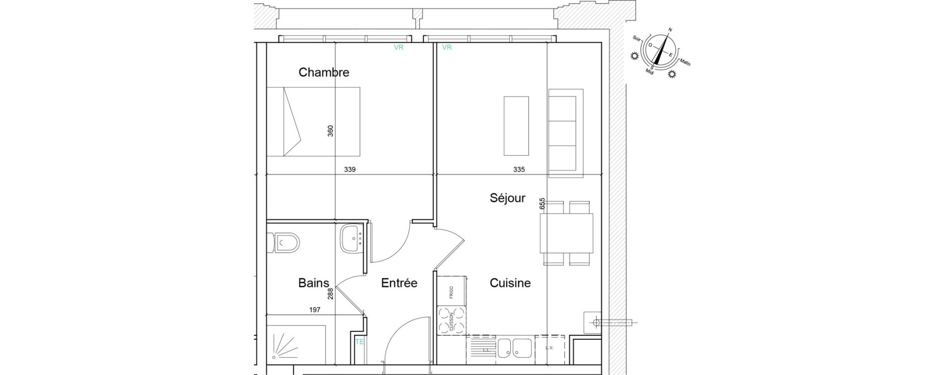 Appartement T2 de 43,12 m2 &agrave; Tourcoing Les phalempins