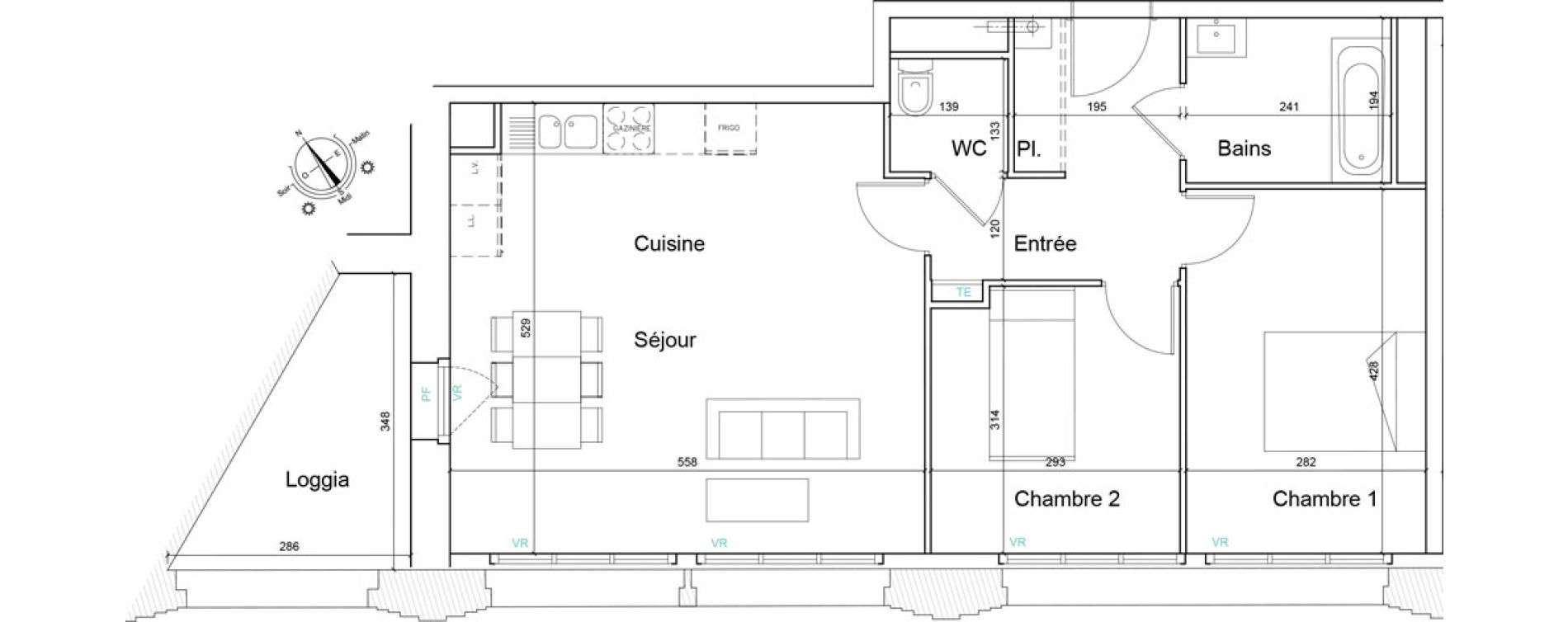 Appartement T3 de 63,40 m2 &agrave; Tourcoing Les phalempins