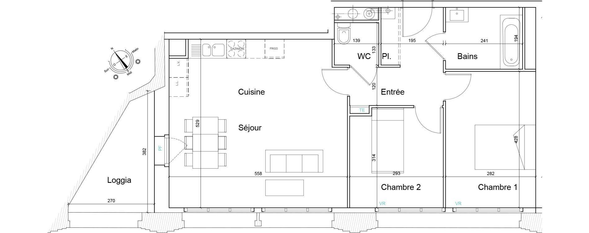 Appartement T3 de 63,40 m2 &agrave; Tourcoing Les phalempins