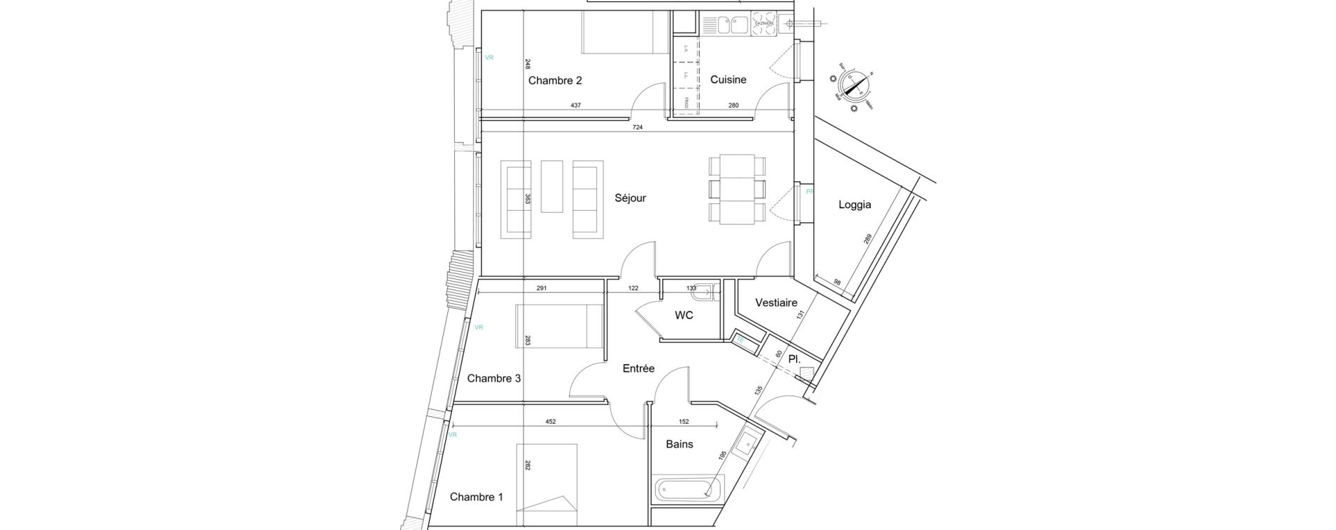 Appartement T4 de 84,89 m2 &agrave; Tourcoing Les phalempins