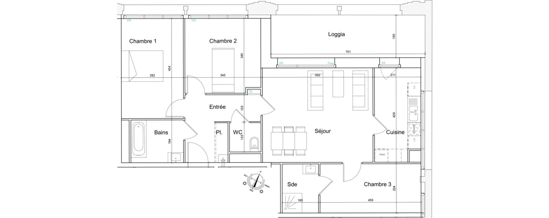 Appartement T4 de 82,75 m2 &agrave; Tourcoing Les phalempins