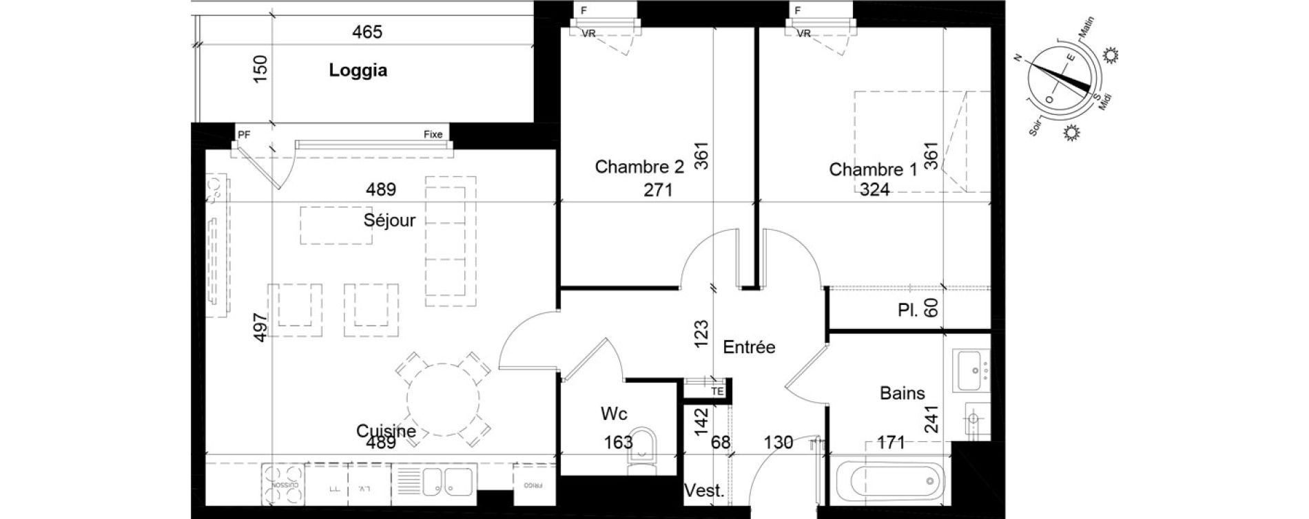 Appartement T3 de 61,72 m2 &agrave; Tourcoing Les phalempins