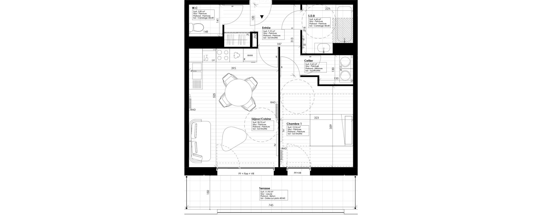 Appartement T2 de 49,33 m2 &agrave; Tourcoing Nationale