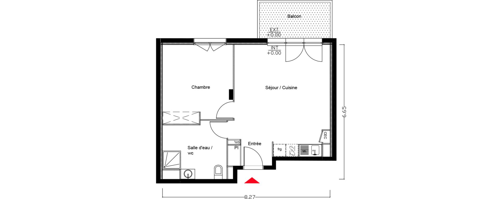 Appartement T2 de 48,95 m2 &agrave; Tourcoing Epideme
