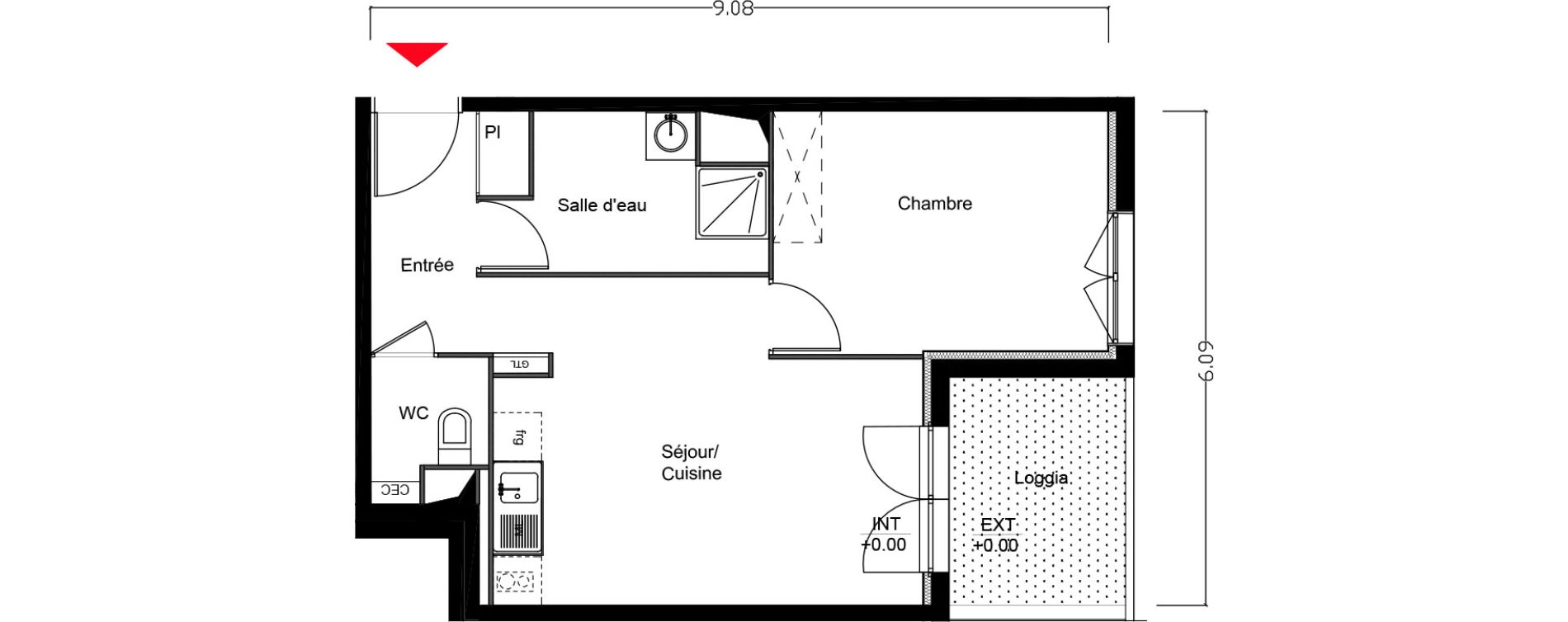 Appartement T2 de 44,25 m2 &agrave; Tourcoing Epideme