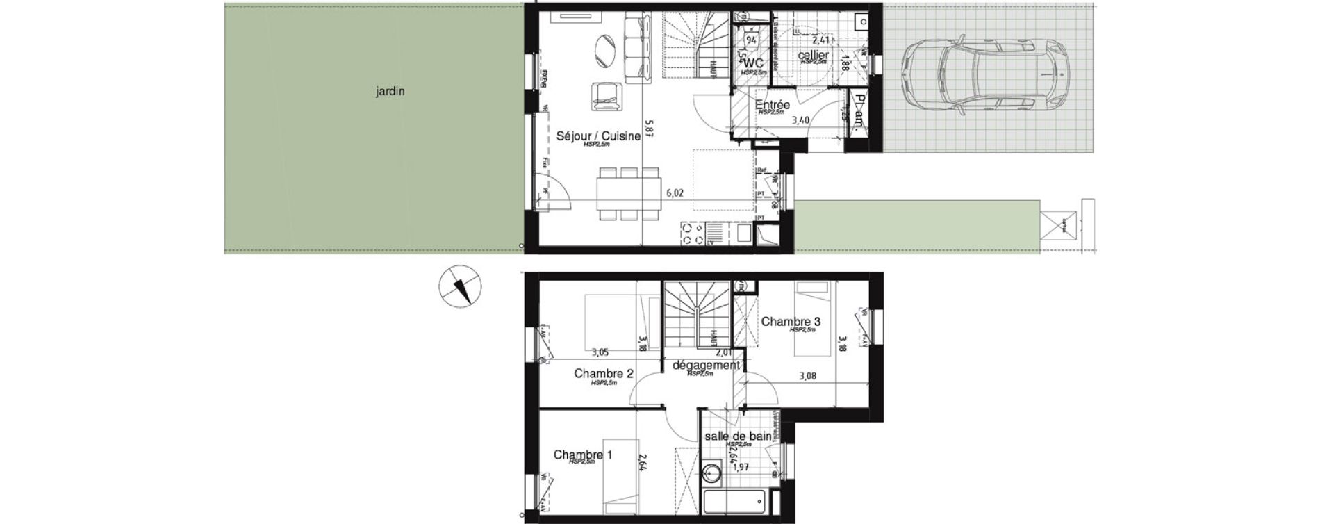 Maison T4 de 79,50 m2 &agrave; Valenciennes Saint-michel