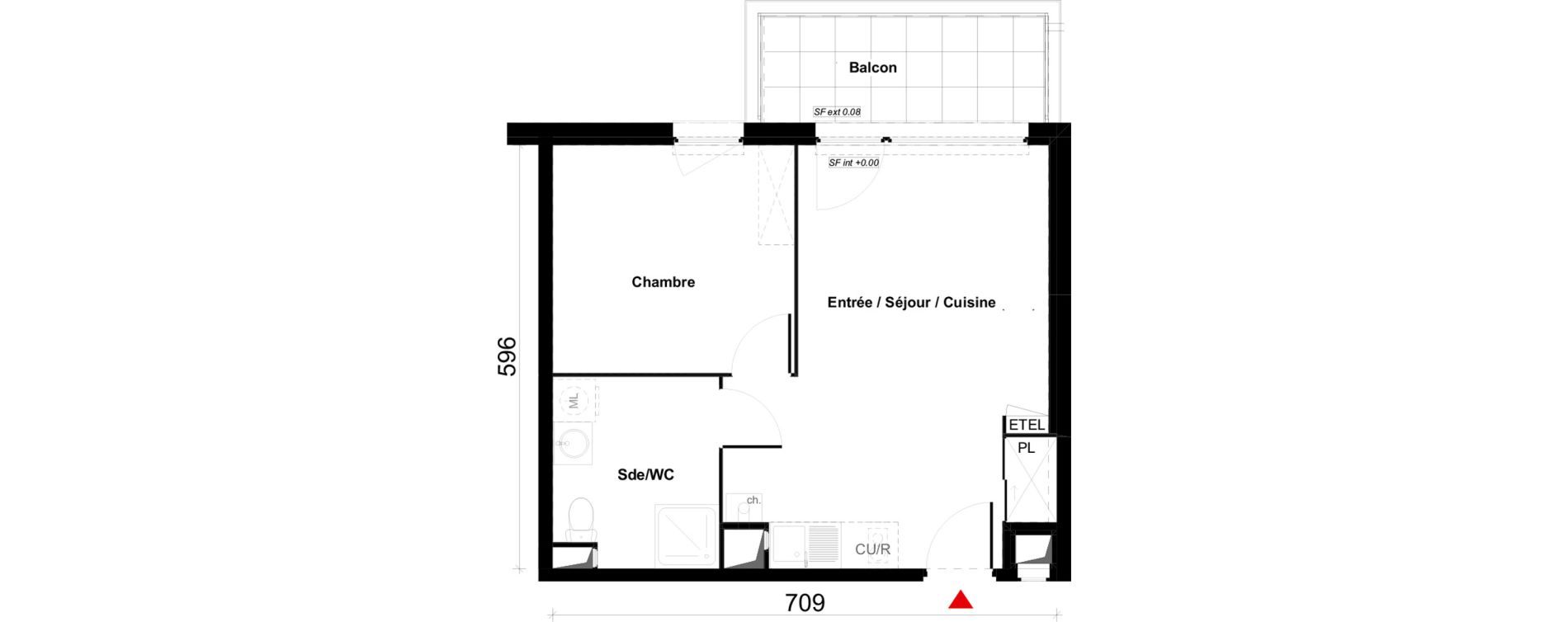 Appartement T2 de 39,97 m2 &agrave; Valenciennes Saint-michel