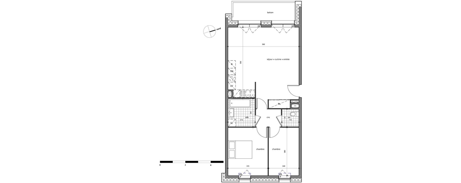Appartement T3 de 63,70 m2 &agrave; Valenciennes Centre
