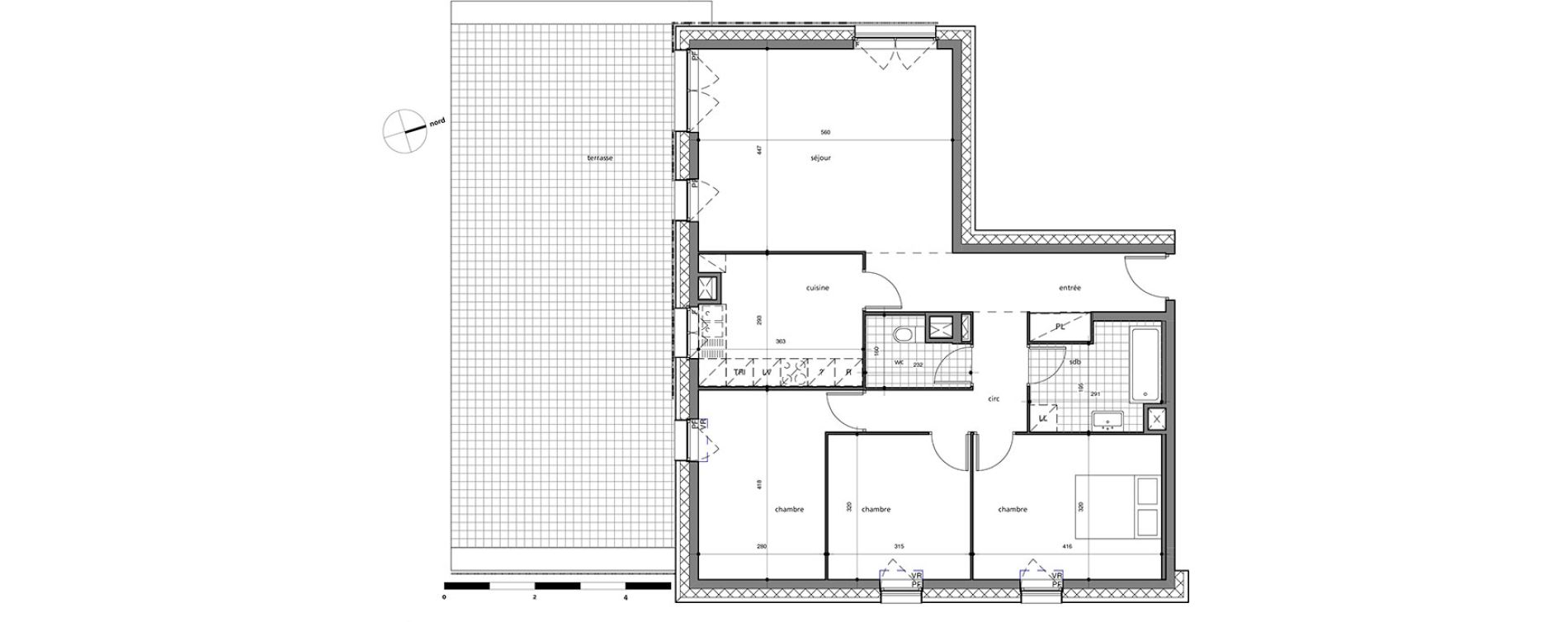 Appartement T4 de 95,36 m2 &agrave; Valenciennes Centre