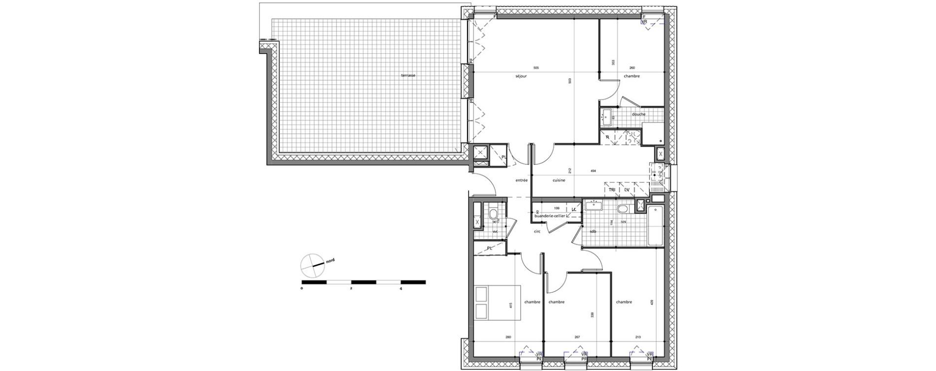 Appartement T5 de 100,12 m2 &agrave; Valenciennes Centre