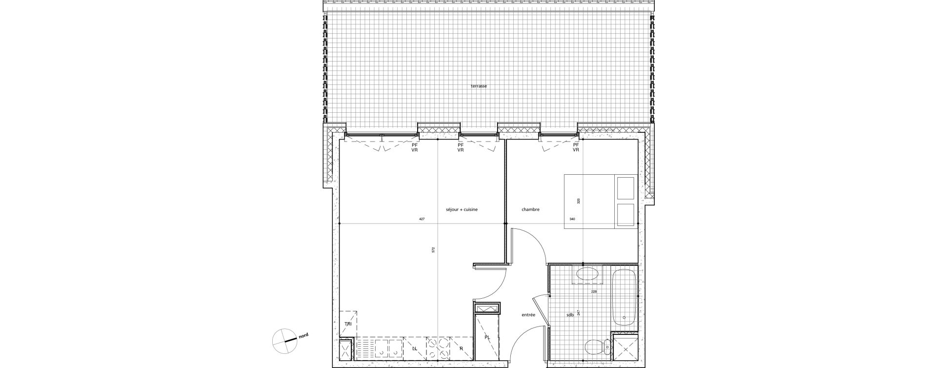Appartement T2 de 42,57 m2 &agrave; Valenciennes Centre