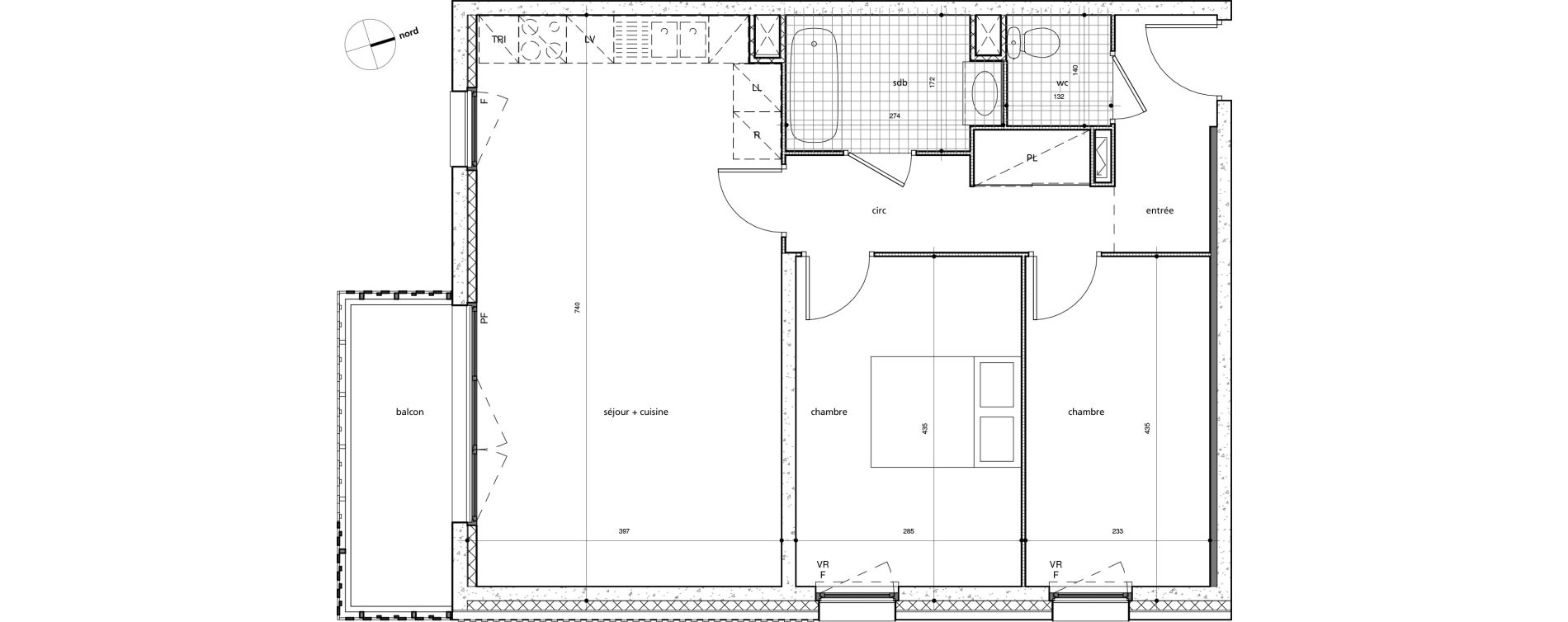 Appartement T3 de 64,51 m2 &agrave; Valenciennes Centre