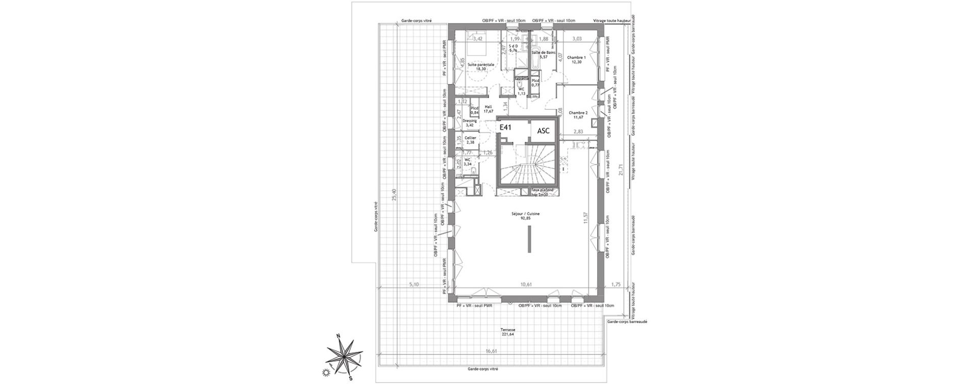 Appartement T4 de 176,00 m2 &agrave; Villeneuve-D'Ascq Centre