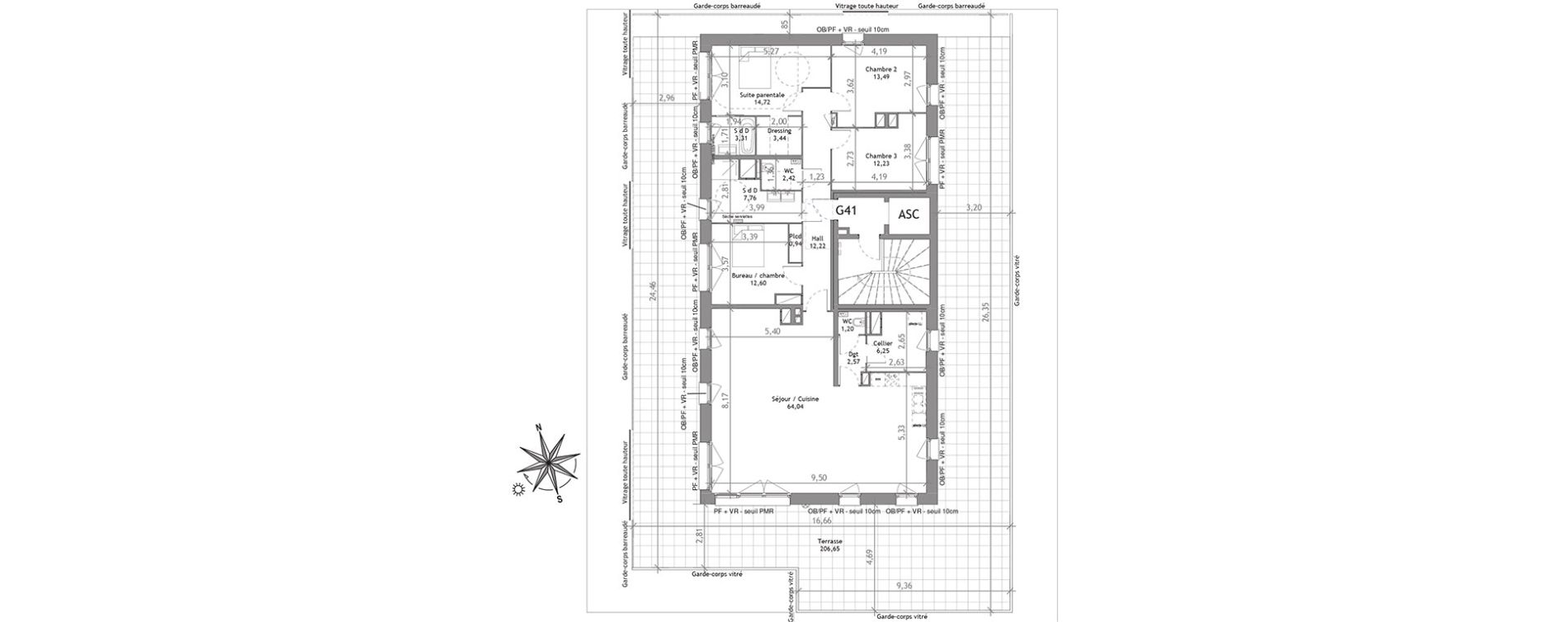 Appartement T5 de 157,19 m2 &agrave; Villeneuve-D'Ascq Centre