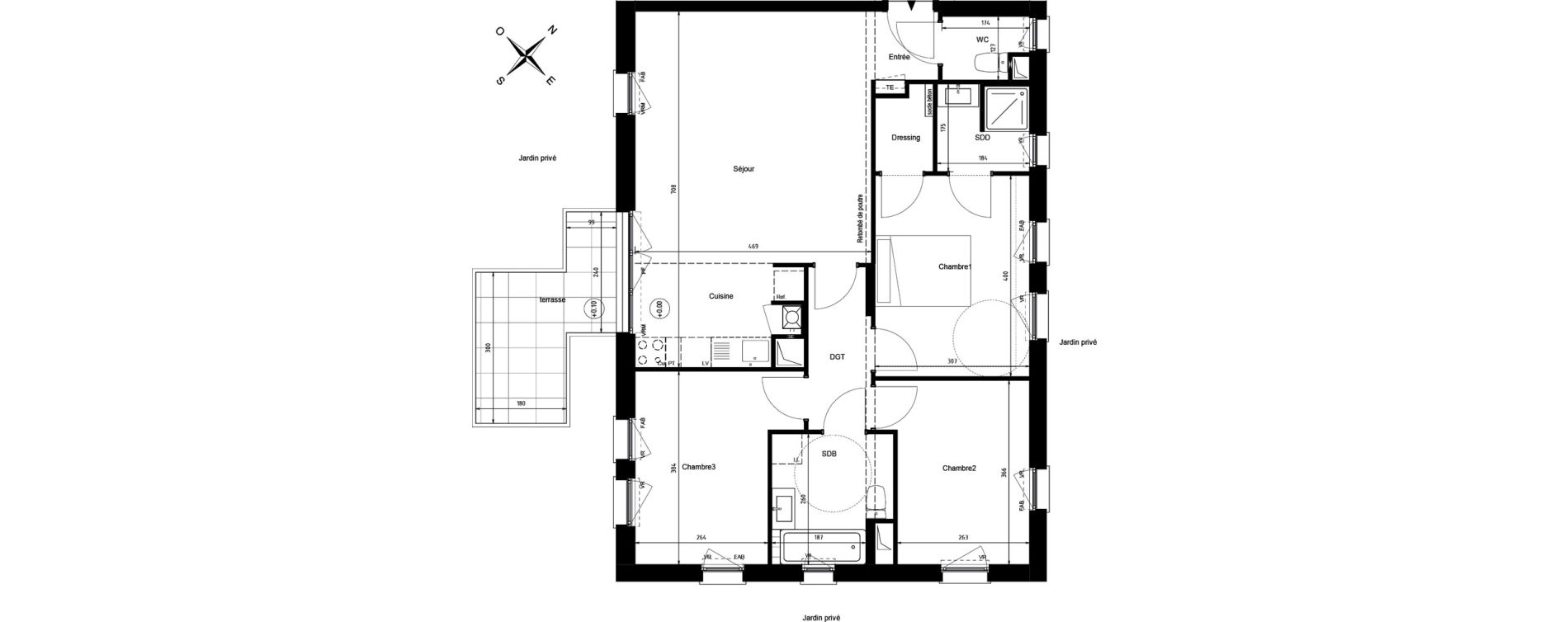 Appartement T4 de 81,83 m2 &agrave; Villeneuve-D'Ascq Centre