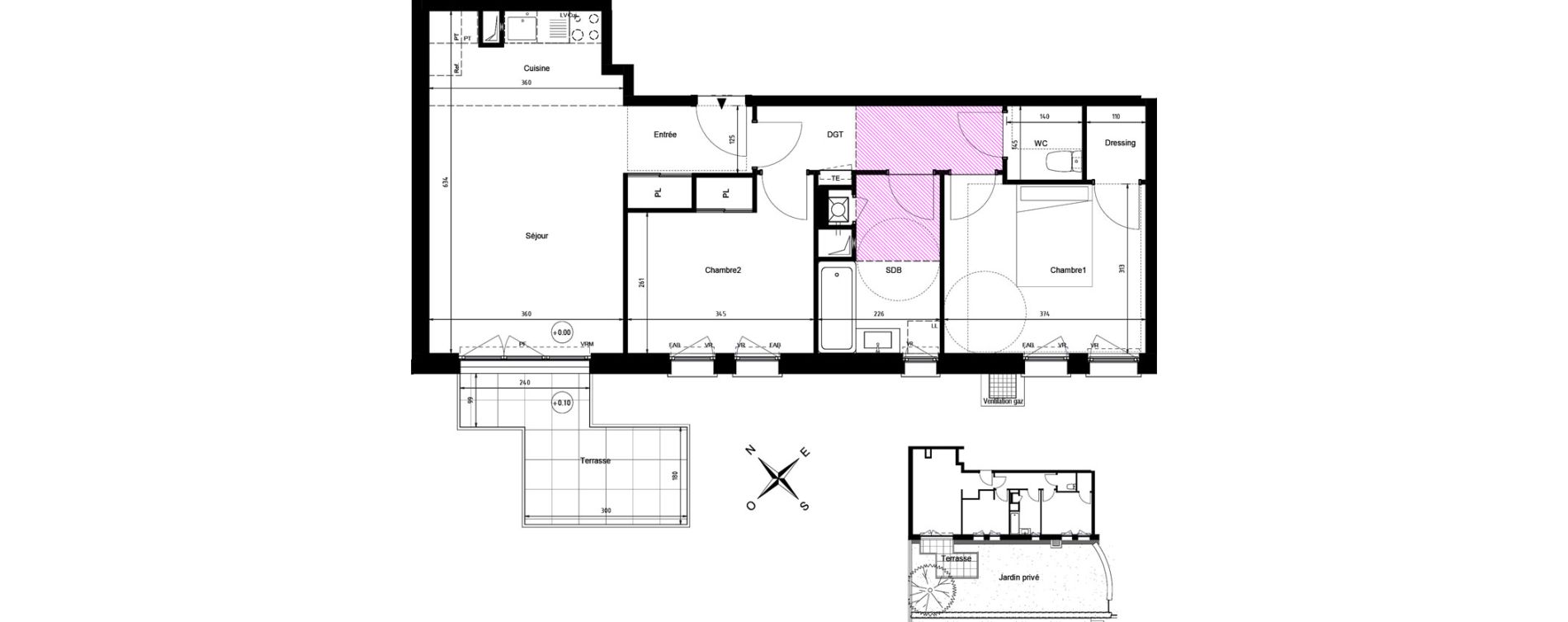 Appartement T3 de 63,45 m2 &agrave; Villeneuve-D'Ascq Centre