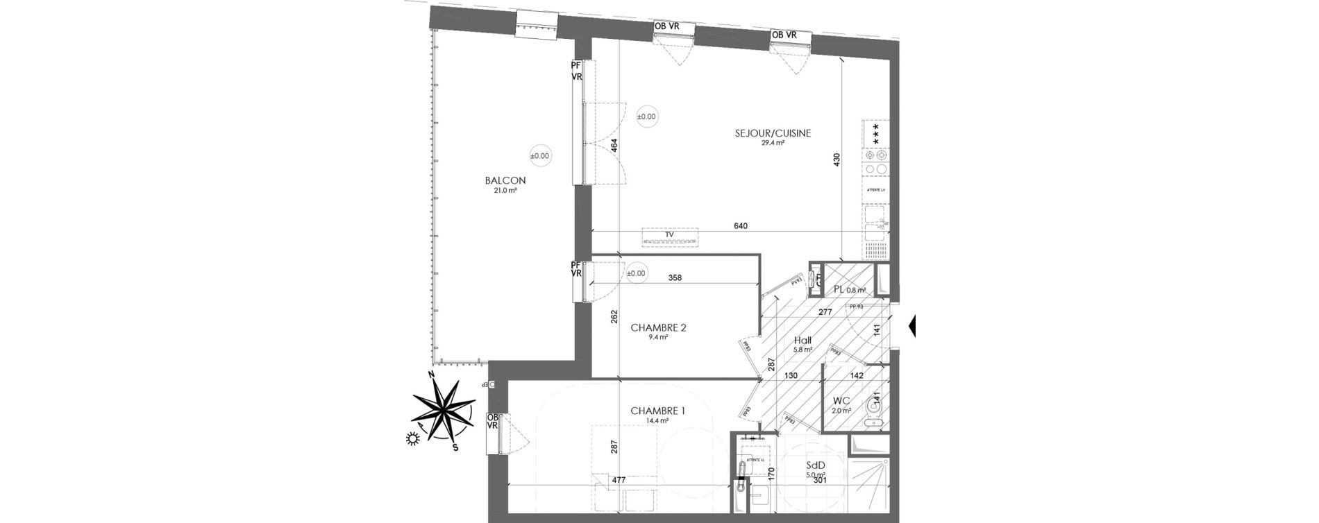 Appartement T3 de 66,80 m2 &agrave; Villeneuve-D'Ascq Recueil