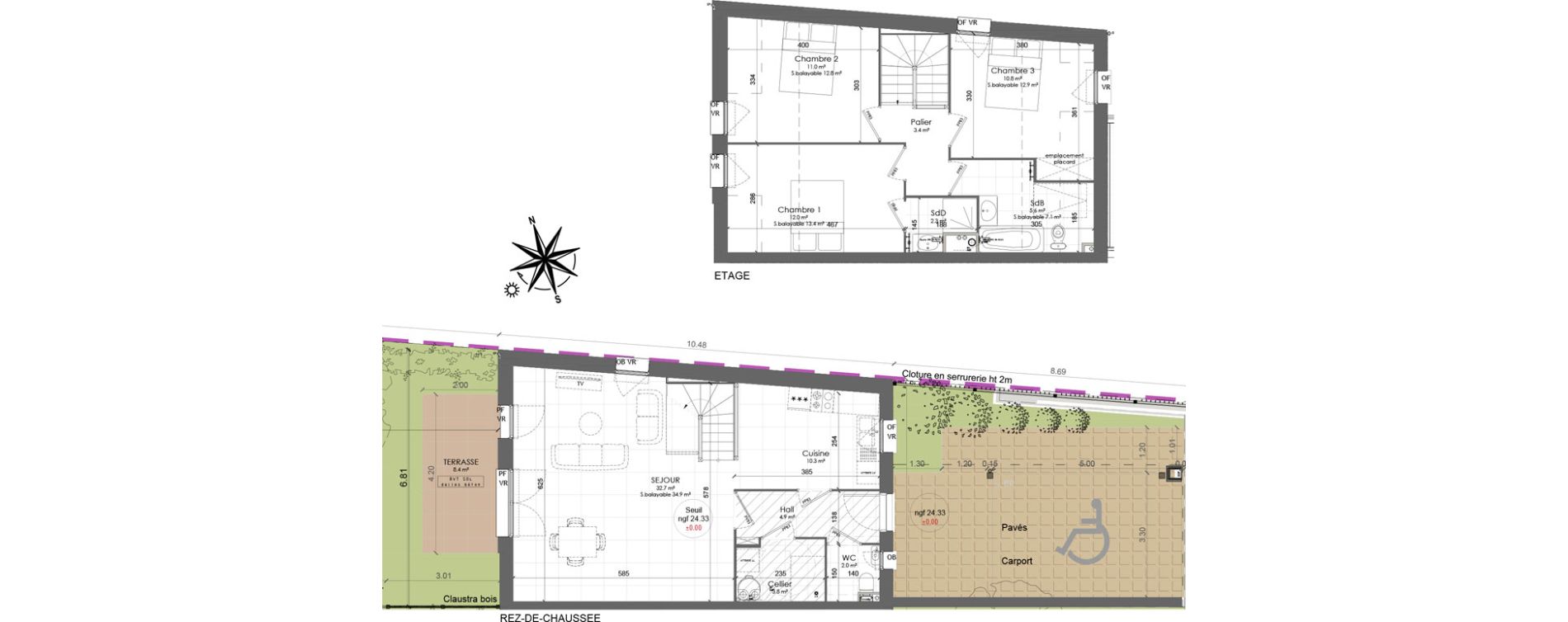 Maison T5 de 99,80 m2 &agrave; Villeneuve-D'Ascq Recueil