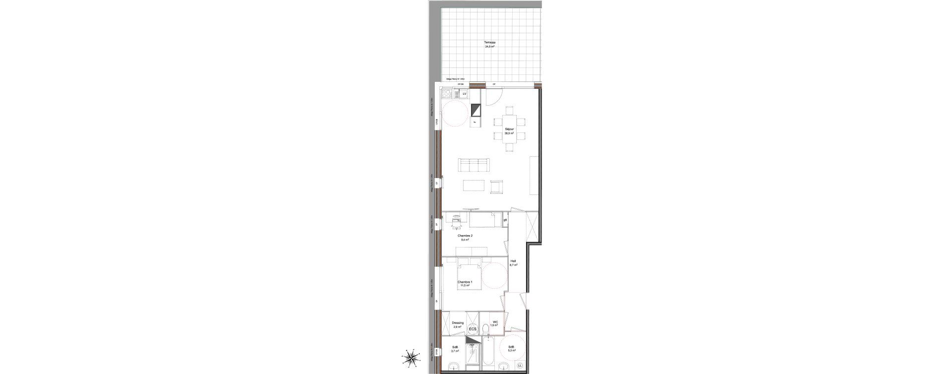 Appartement T4 de 82,30 m2 &agrave; Villeneuve-D'Ascq Centre