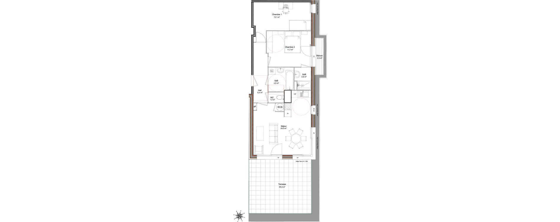 Appartement T3 de 63,50 m2 &agrave; Villeneuve-D'Ascq Centre