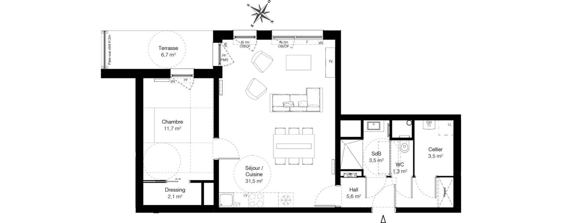 Appartement T2 de 59,20 m2 &agrave; Wambrechies Centre
