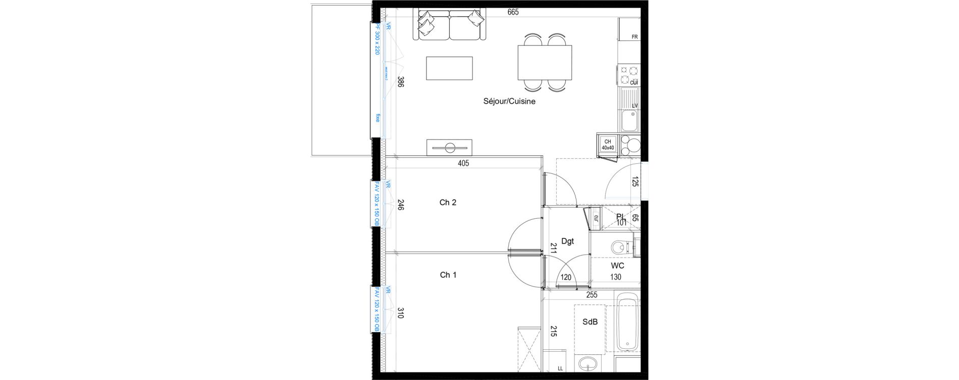 Appartement T3 de 61,21 m2 &agrave; Wasquehal Le haut vinage