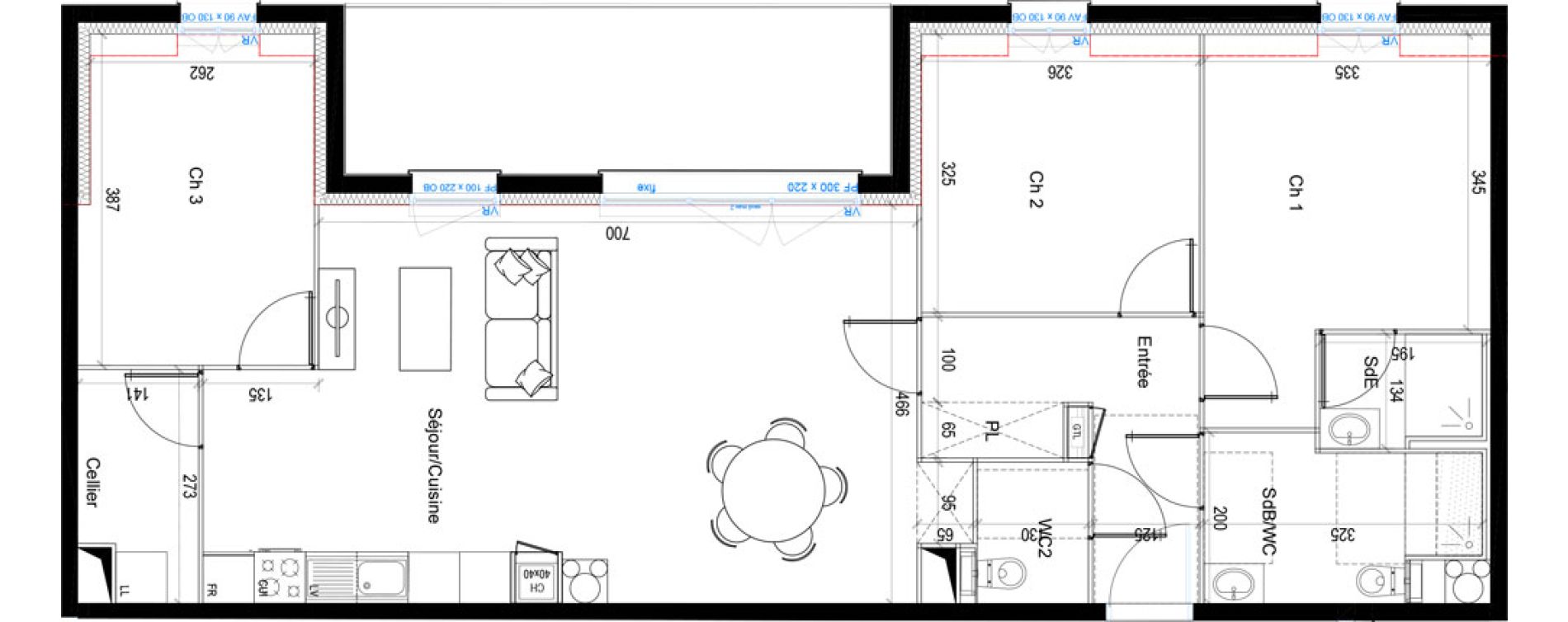 Appartement T4 de 89,92 m2 &agrave; Wasquehal Le haut vinage