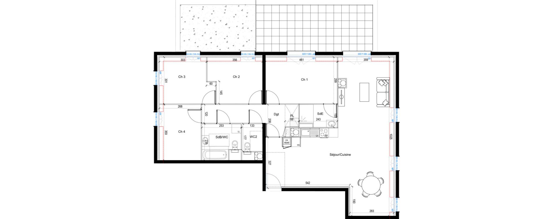 Appartement T5 de 109,23 m2 &agrave; Wasquehal Le haut vinage