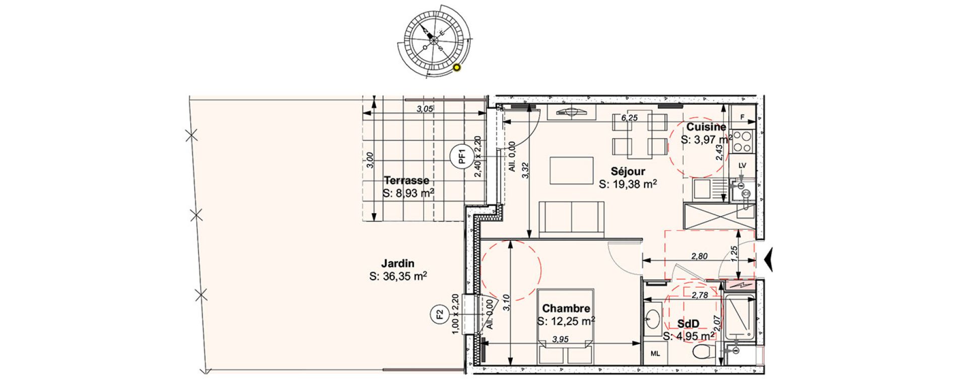 Appartement T2 de 40,55 m2 &agrave; Wasquehal Centre