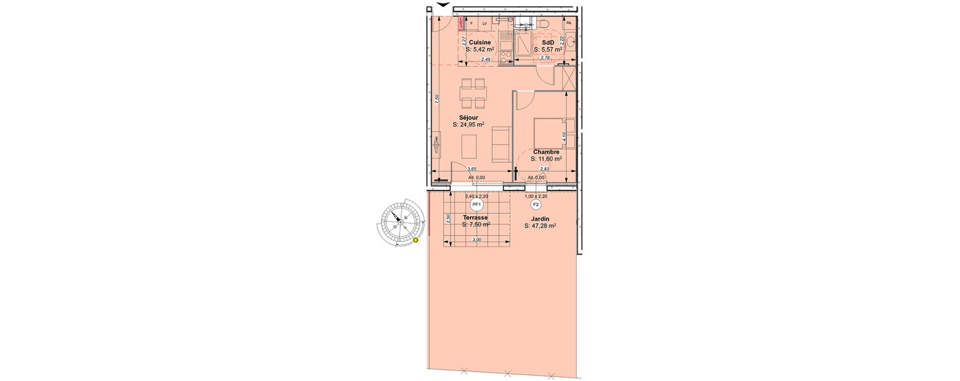Appartement T2 de 47,54 m2 &agrave; Wasquehal Centre