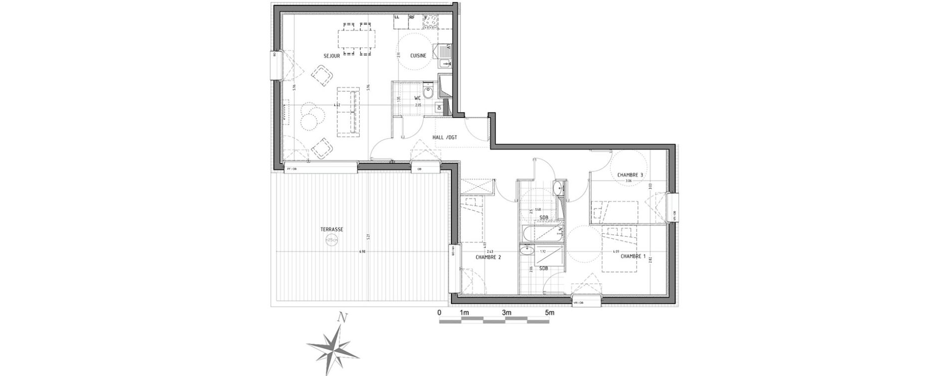 Appartement T4 de 89,58 m2 &agrave; Wattignies Centre