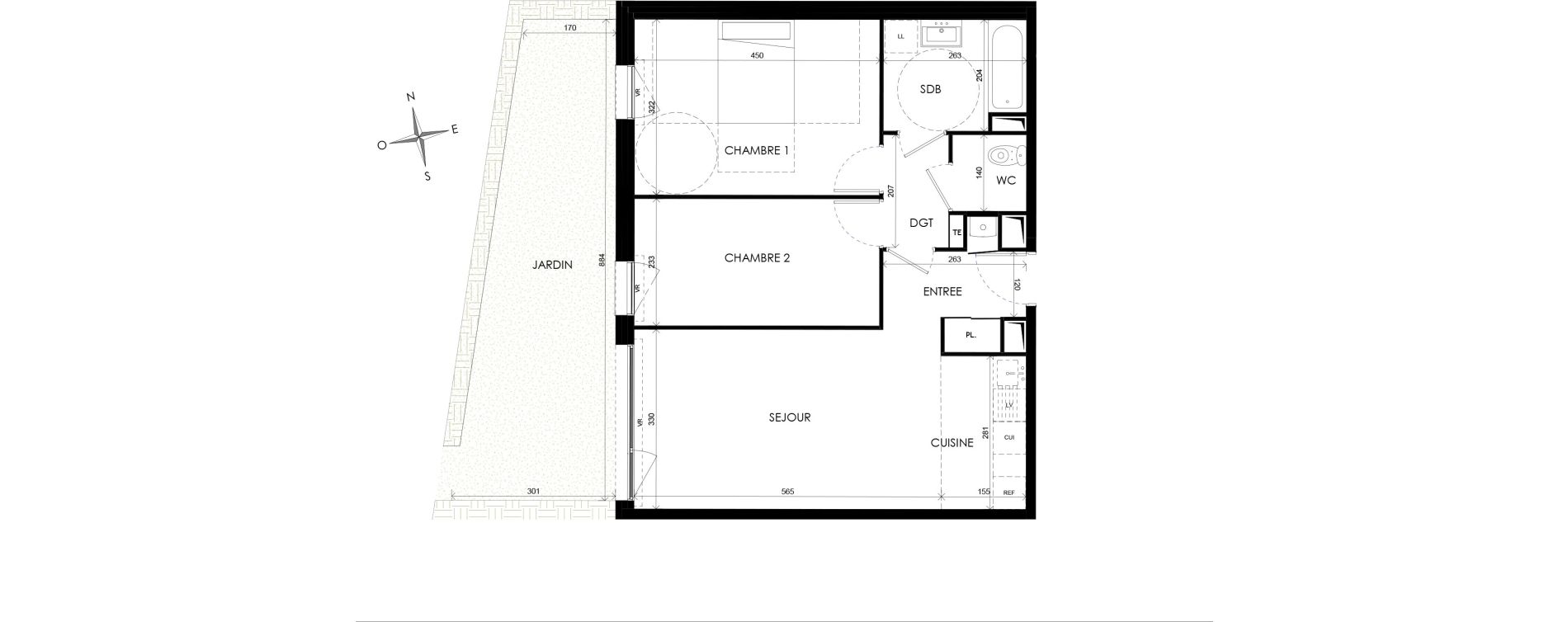 Appartement T3 de 61,90 m2 &agrave; Wattignies Centre