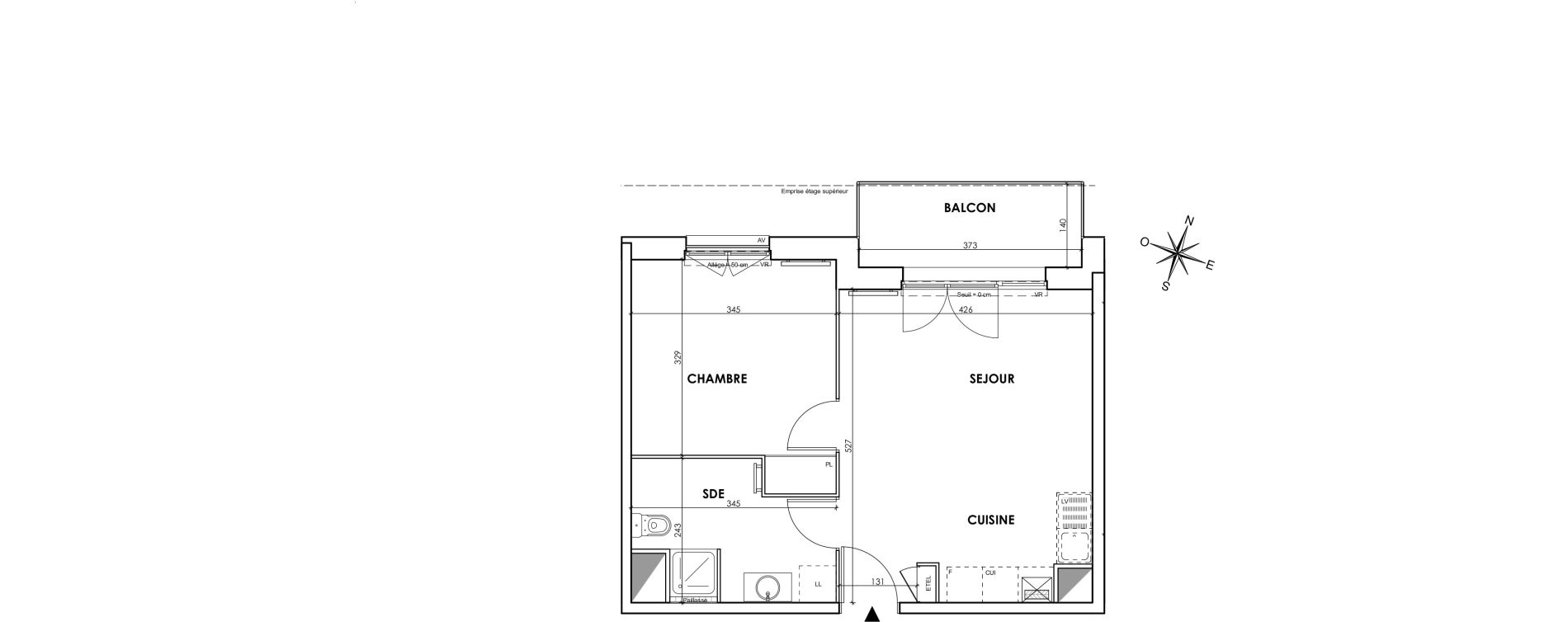 Appartement T2 de 40,87 m2 &agrave; Wattignies Centre