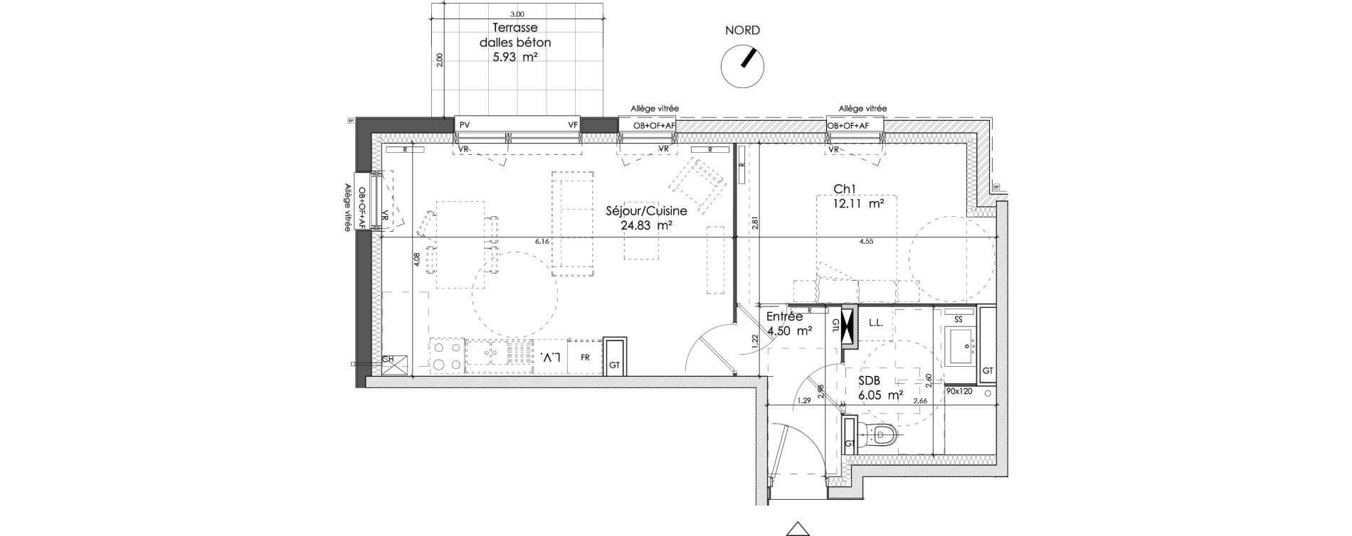 Appartement T2 de 47,49 m2 &agrave; Wattrelos Cr&eacute;tinier
