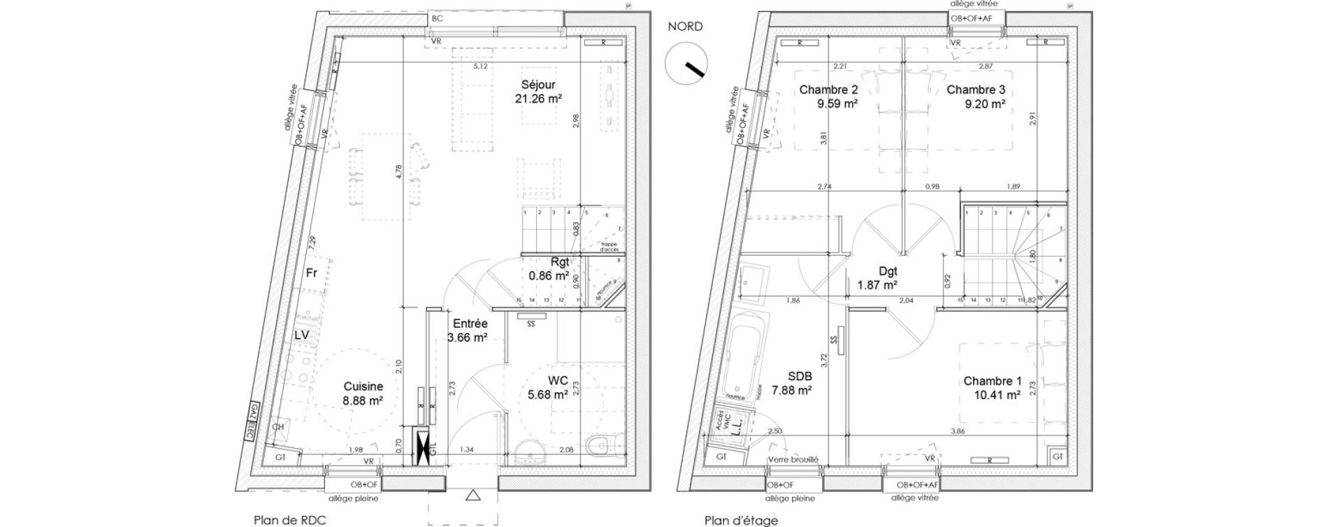 Maison T4 de 79,30 m2 &agrave; Wattrelos Cr&eacute;tinier