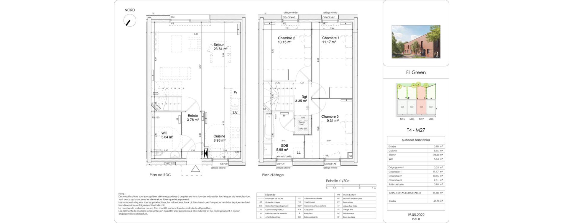 Maison T4 de 81,58 m2 &agrave; Wattrelos Cr&eacute;tinier