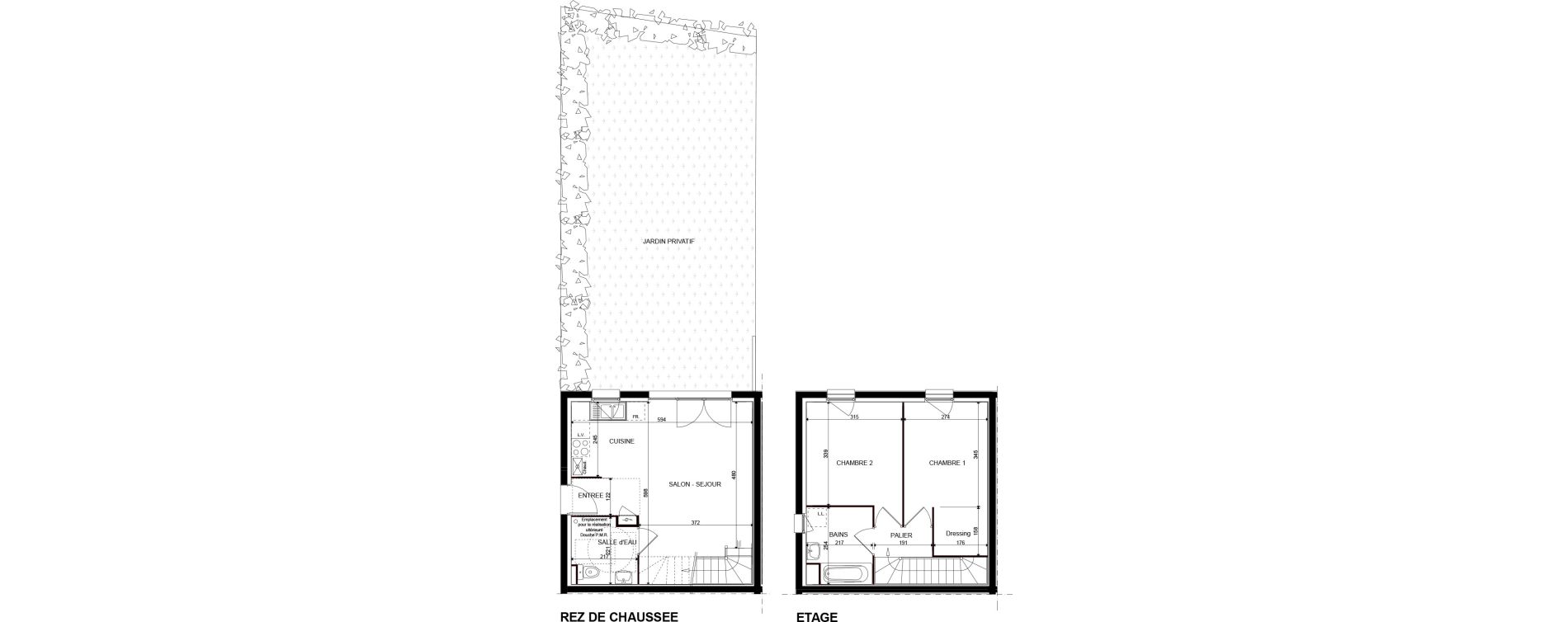 Duplex T3 de 63,74 m2 &agrave; Wattrelos Touquet - saint-g&eacute;rard