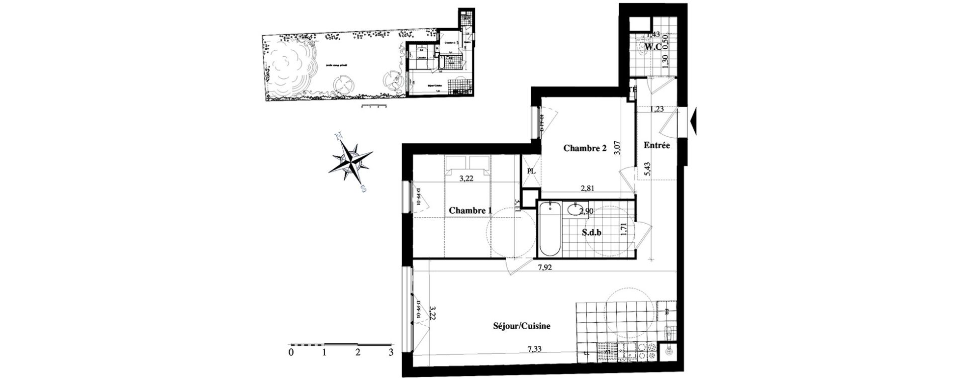 Appartement T3 de 58,28 m2 &agrave; Beauvais Argentine