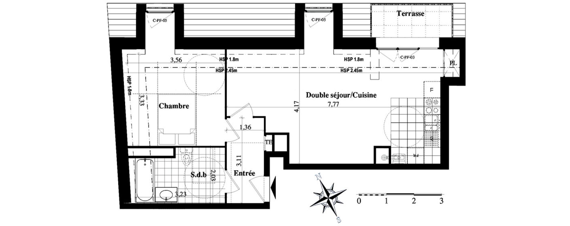 Appartement T2 de 53,43 m2 &agrave; Beauvais Argentine