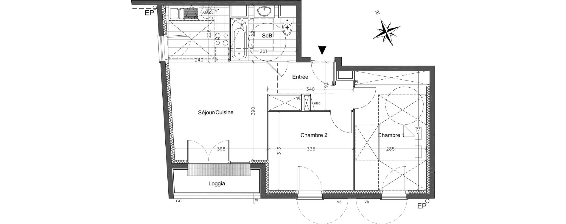 Appartement T3 de 55,24 m2 &agrave; Beauvais Argentine