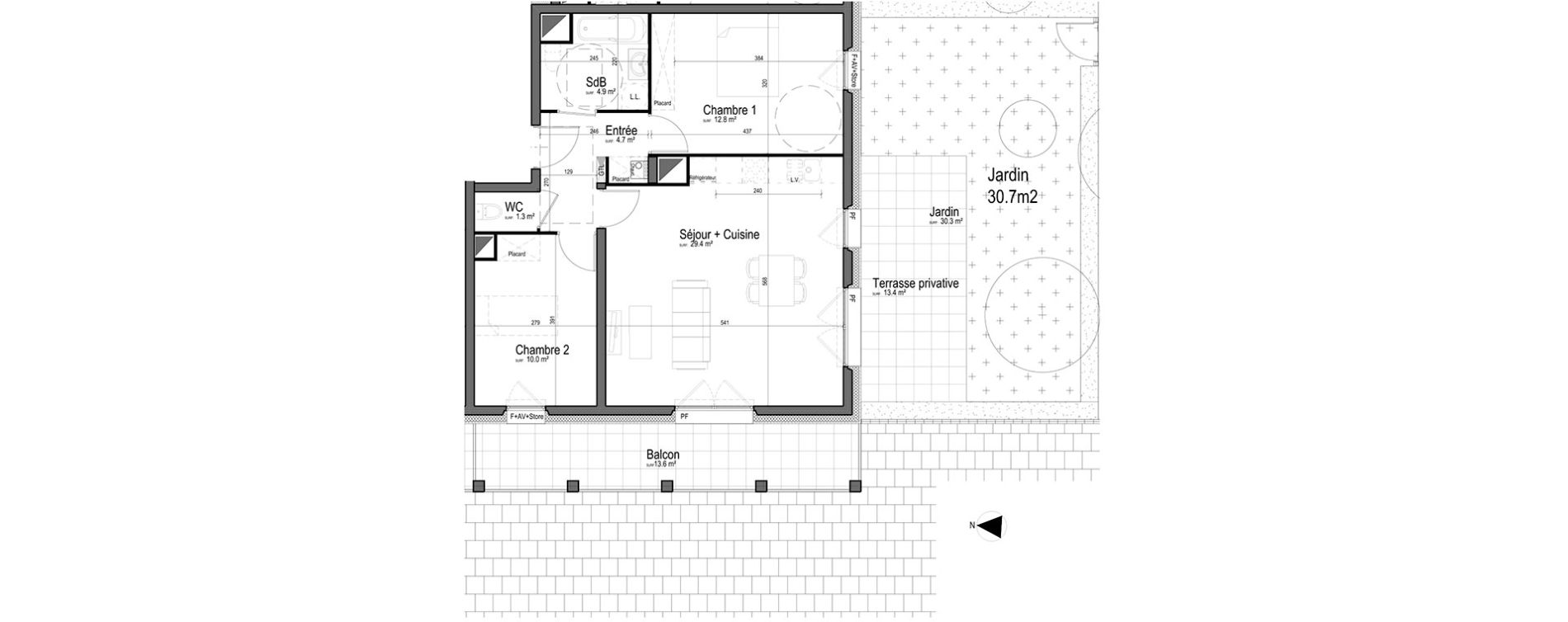 Appartement T3 de 65,40 m2 &agrave; Chantilly Centre