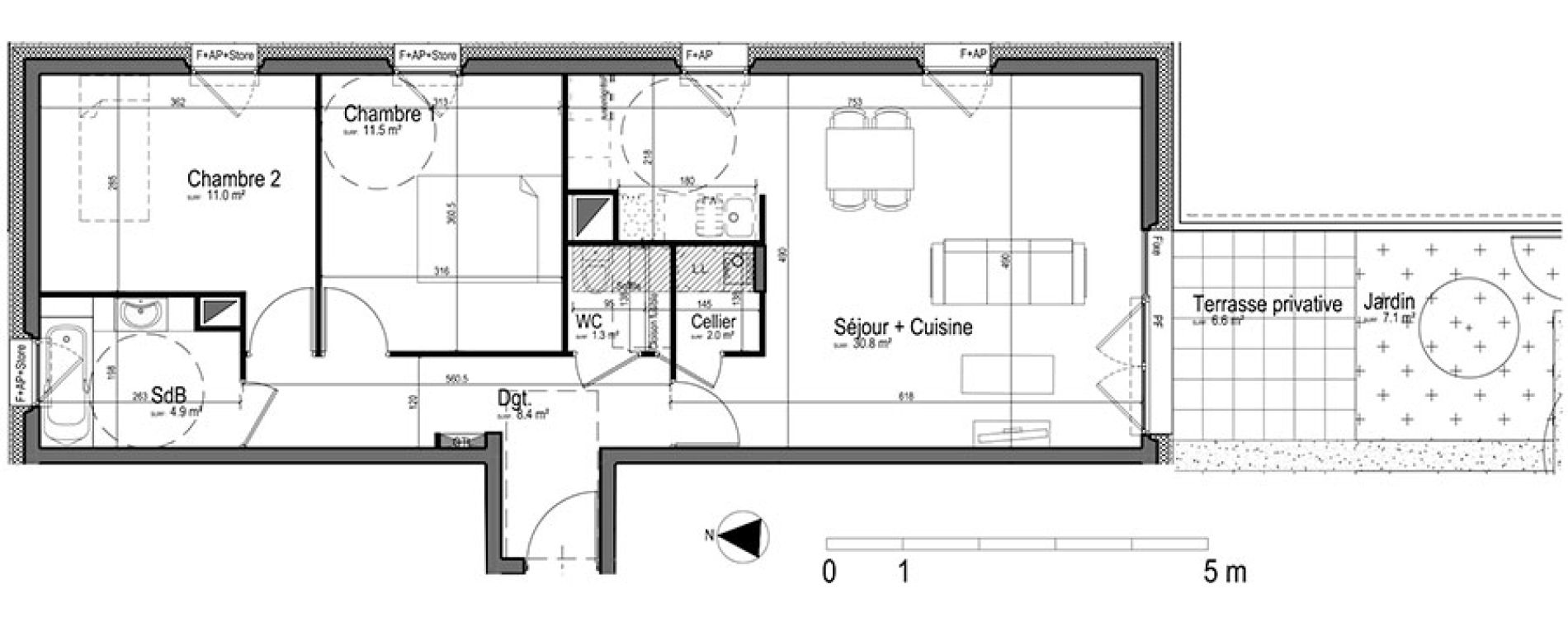 Appartement T3 de 69,90 m2 &agrave; Chantilly Centre