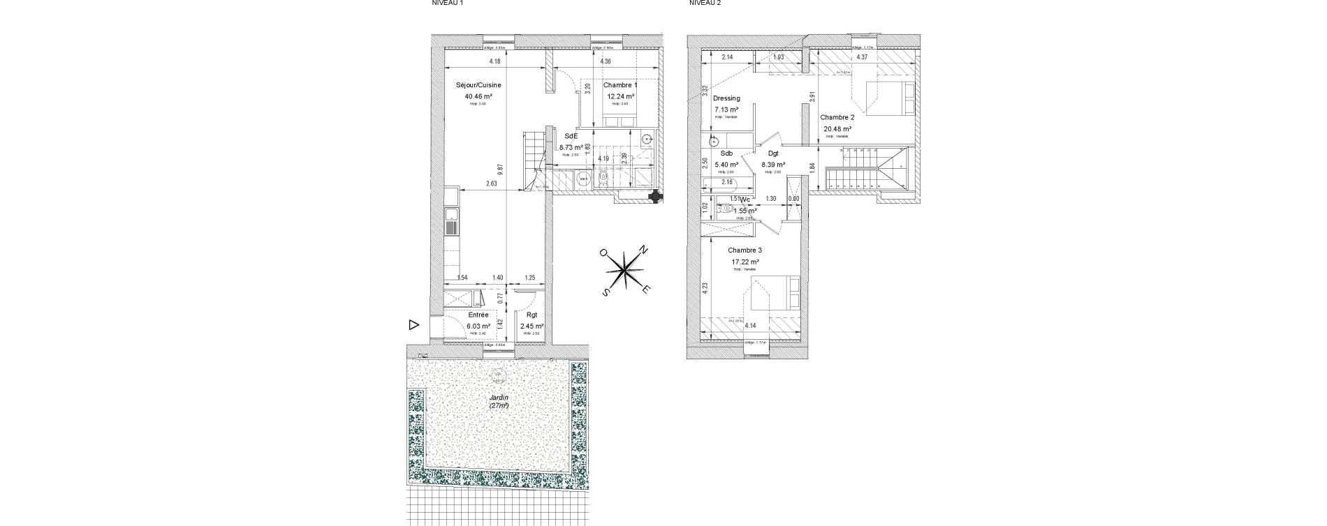 Duplex T4 de 130,08 m2 &agrave; Compi&egrave;gne Centre