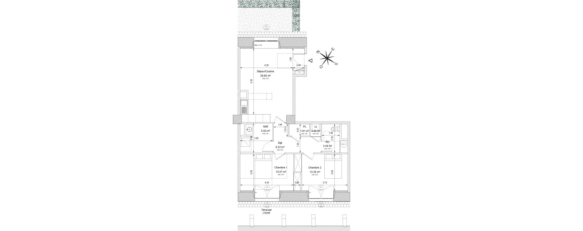 Appartement T3 de 72,97 m2 &agrave; Compi&egrave;gne Centre