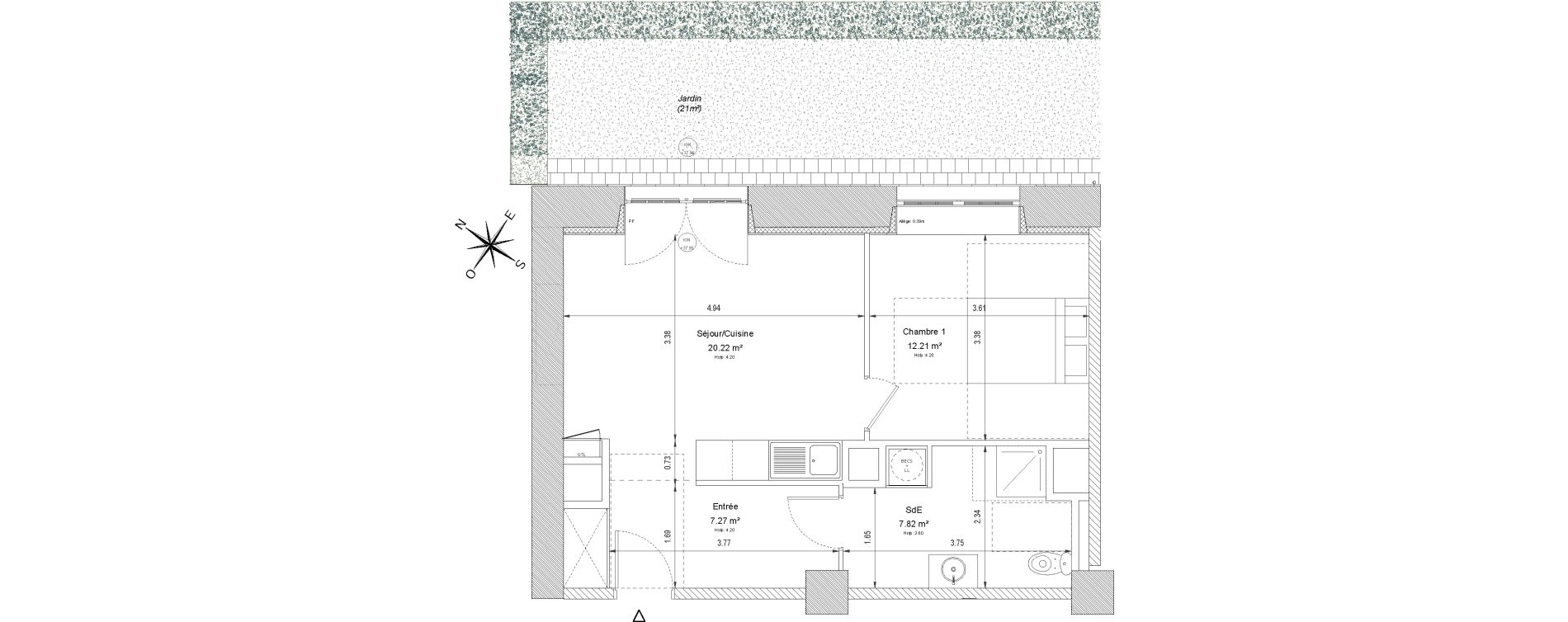 Appartement T2 de 47,52 m2 &agrave; Compi&egrave;gne Centre