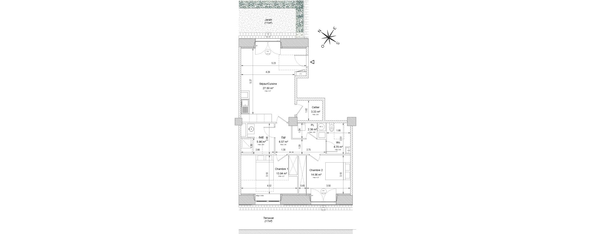 Appartement T3 de 78,42 m2 &agrave; Compi&egrave;gne Centre