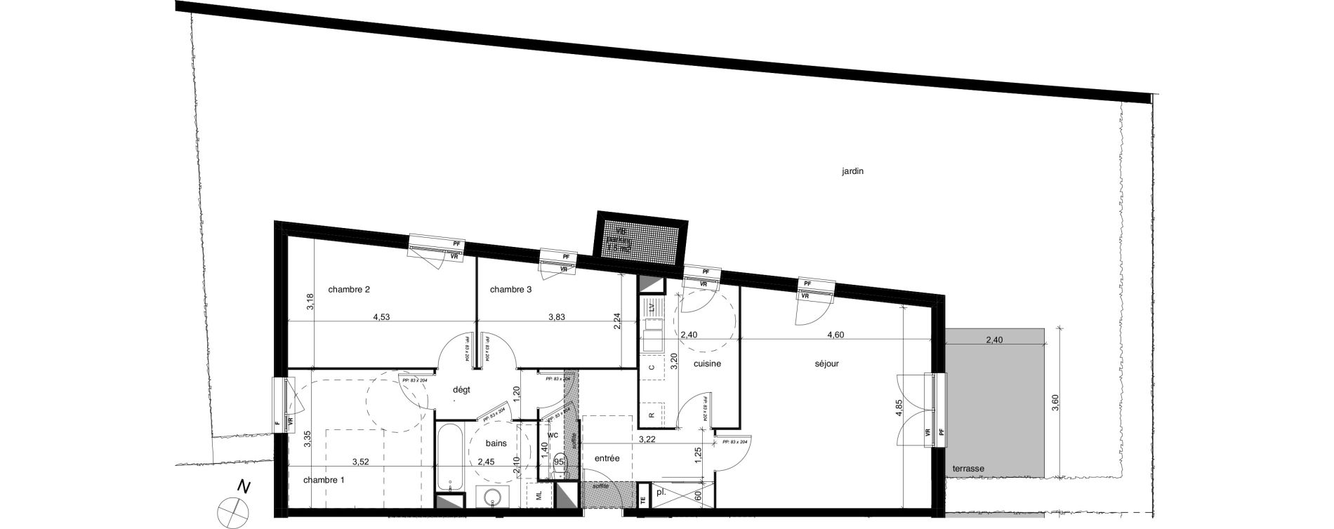 Appartement T4 de 85,68 m2 &agrave; Compi&egrave;gne Centre