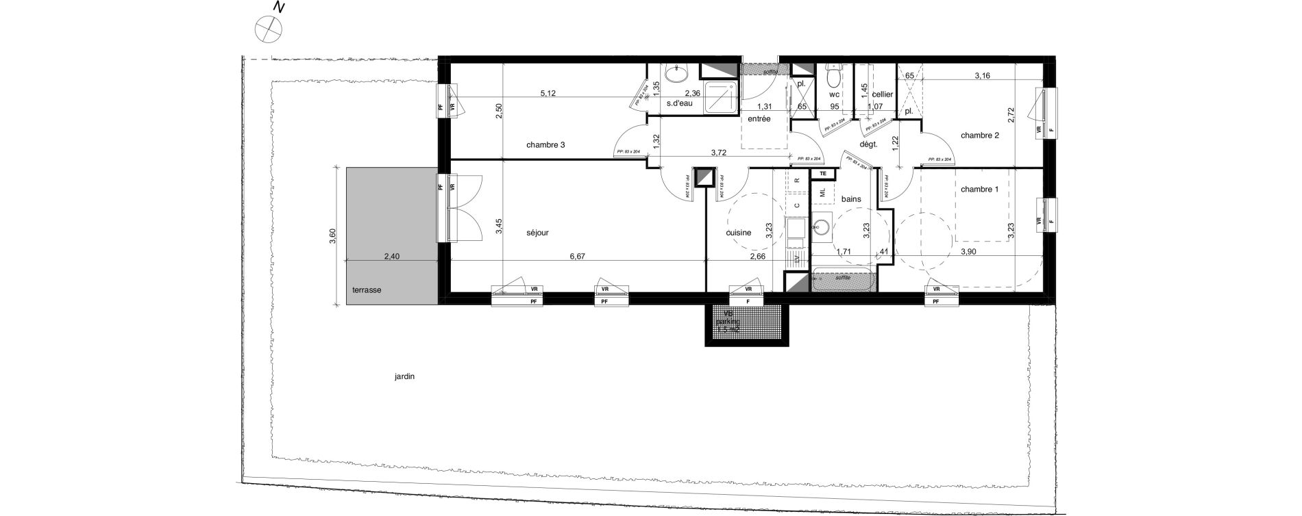 Appartement T4 de 89,36 m2 &agrave; Compi&egrave;gne Centre